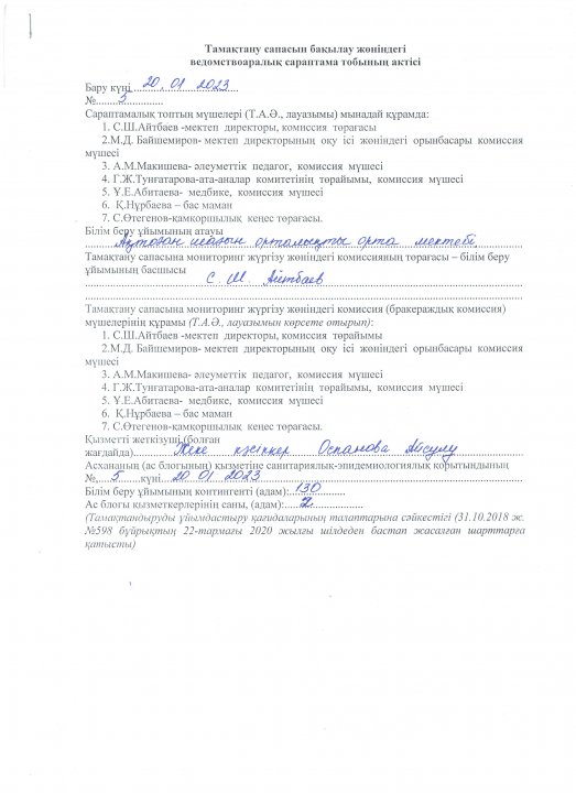 Мектеп асханасы